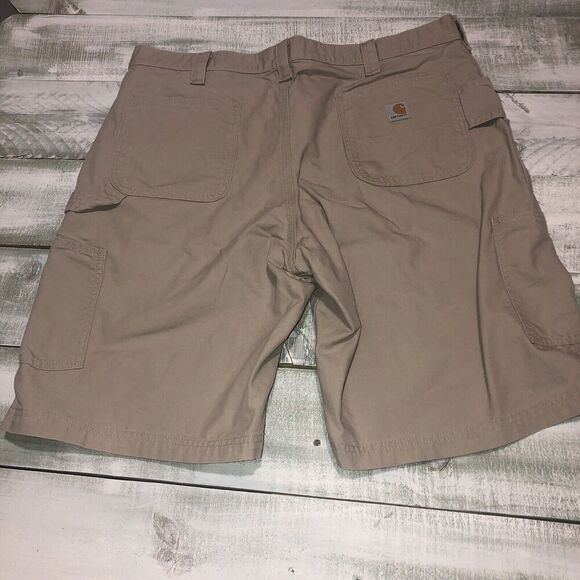 Carhartt Cargo Shorts Mens 40x10.5 Beige Rugged Flex Rigby Relaxed Fit - Picture 4 of 7